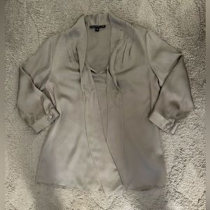 Women’s Banana Republic Blouse, Size 4, Gray Satin Material